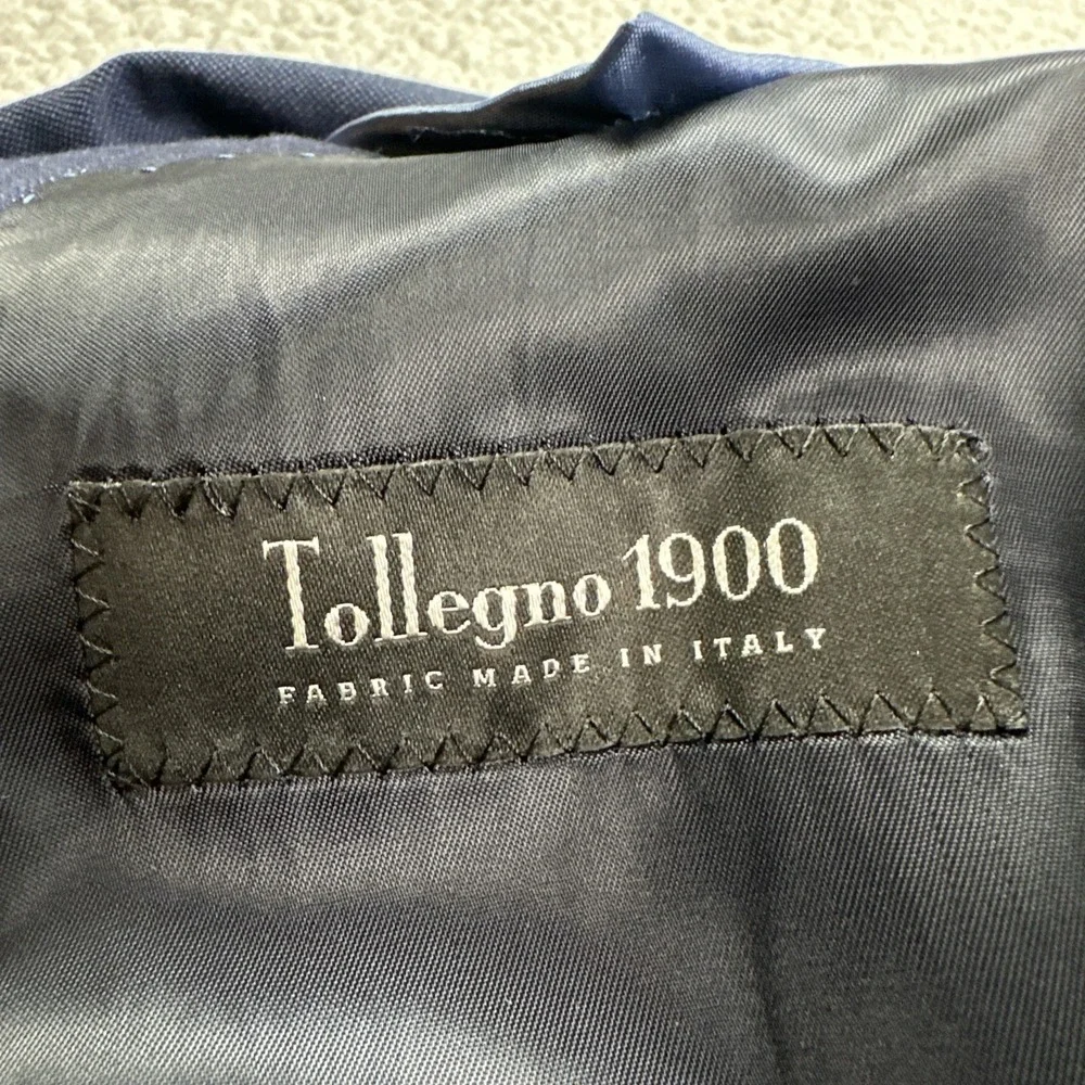 The Blk Tux Tollegno 1900 Blazer Men 48R Navy Blue Italian Merino Wool